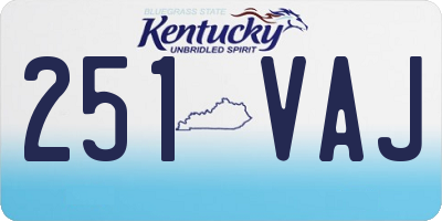 KY license plate 251VAJ