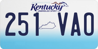 KY license plate 251VAO
