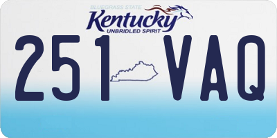 KY license plate 251VAQ