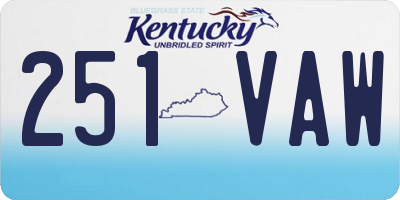 KY license plate 251VAW