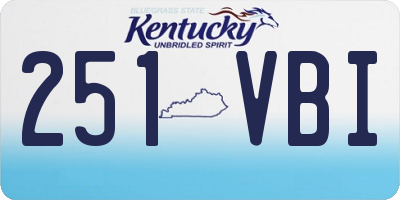 KY license plate 251VBI