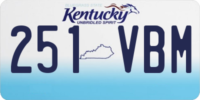 KY license plate 251VBM