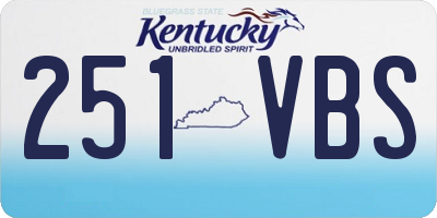 KY license plate 251VBS