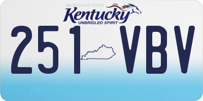 KY license plate 251VBV