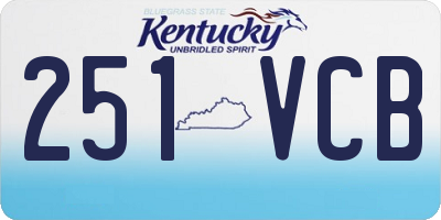 KY license plate 251VCB