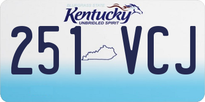 KY license plate 251VCJ