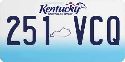 KY license plate 251VCQ