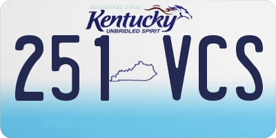 KY license plate 251VCS