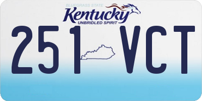 KY license plate 251VCT