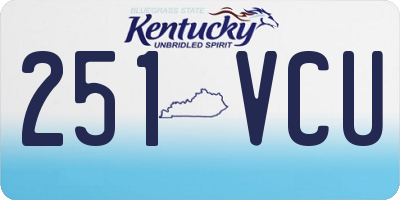 KY license plate 251VCU
