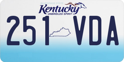 KY license plate 251VDA