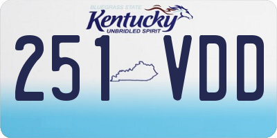 KY license plate 251VDD