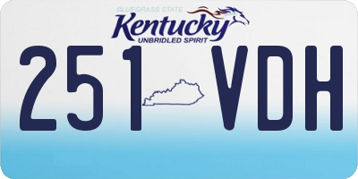 KY license plate 251VDH