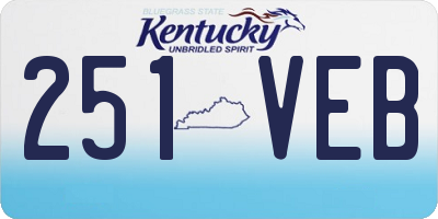 KY license plate 251VEB