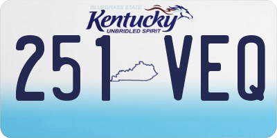 KY license plate 251VEQ