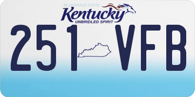 KY license plate 251VFB