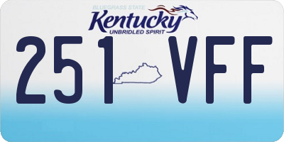 KY license plate 251VFF