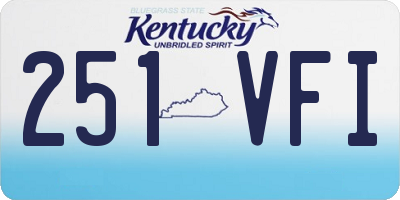 KY license plate 251VFI