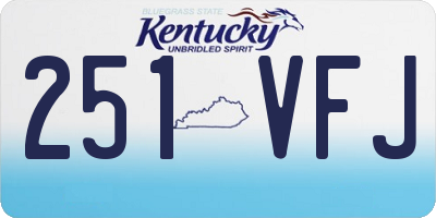 KY license plate 251VFJ