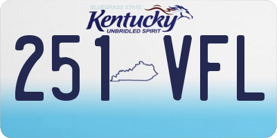 KY license plate 251VFL