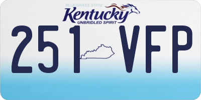 KY license plate 251VFP