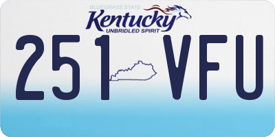 KY license plate 251VFU