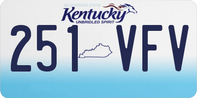 KY license plate 251VFV