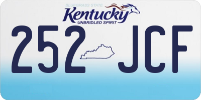 KY license plate 252JCF