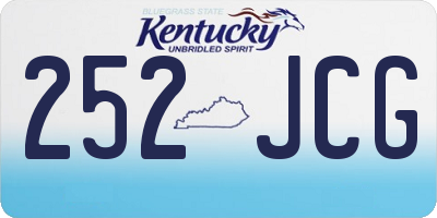 KY license plate 252JCG