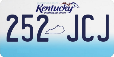 KY license plate 252JCJ