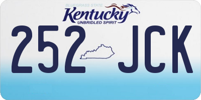 KY license plate 252JCK