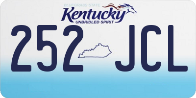 KY license plate 252JCL