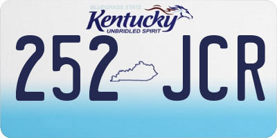 KY license plate 252JCR