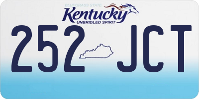 KY license plate 252JCT