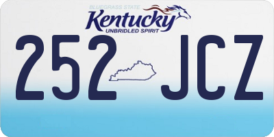 KY license plate 252JCZ