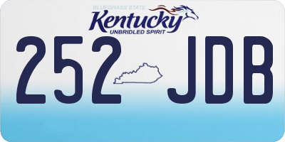 KY license plate 252JDB