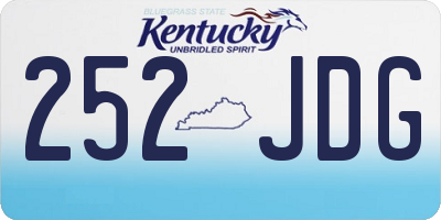 KY license plate 252JDG
