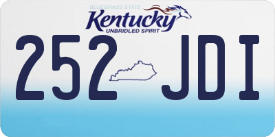 KY license plate 252JDI