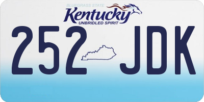 KY license plate 252JDK