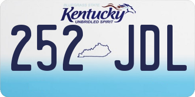 KY license plate 252JDL