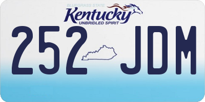 KY license plate 252JDM