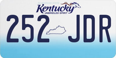 KY license plate 252JDR