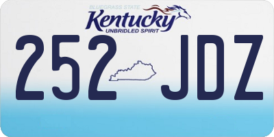 KY license plate 252JDZ