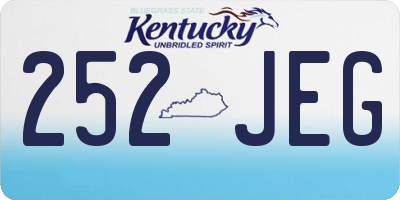 KY license plate 252JEG