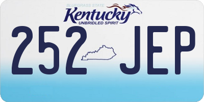 KY license plate 252JEP