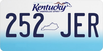 KY license plate 252JER