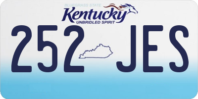 KY license plate 252JES