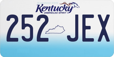 KY license plate 252JEX