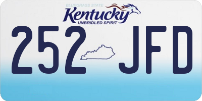 KY license plate 252JFD