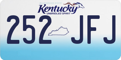 KY license plate 252JFJ